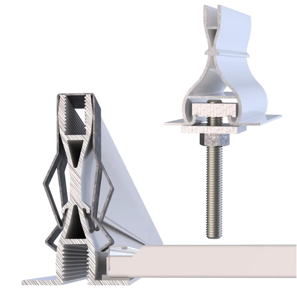 Clip-in and channel-nut aluminum profiles