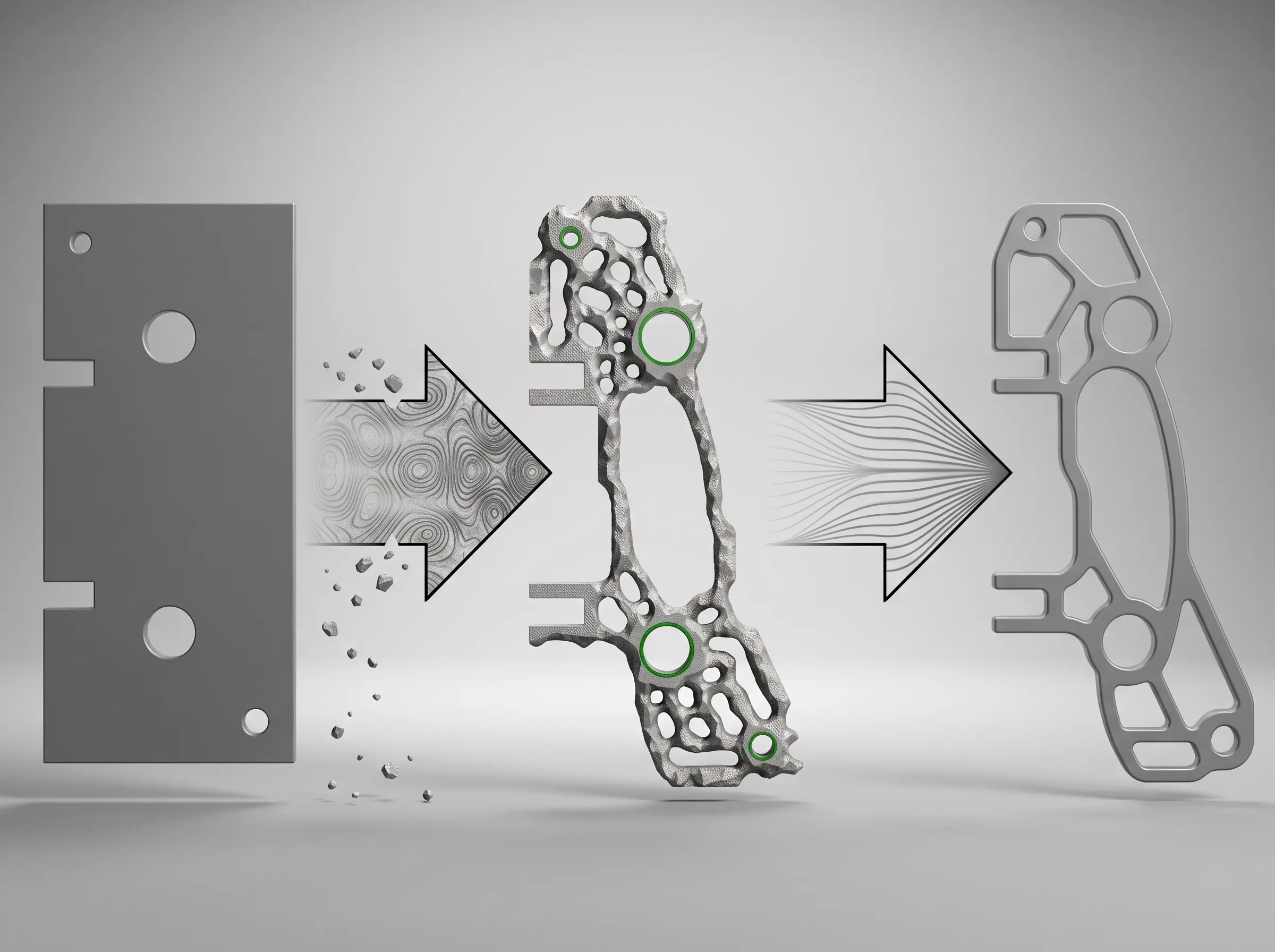 Topology optimization of an aluminum frame stiffener
